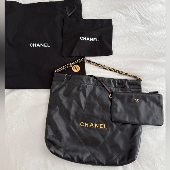 Chanel Large Quilted 22 Hobo Bag - Picture 1 of 15